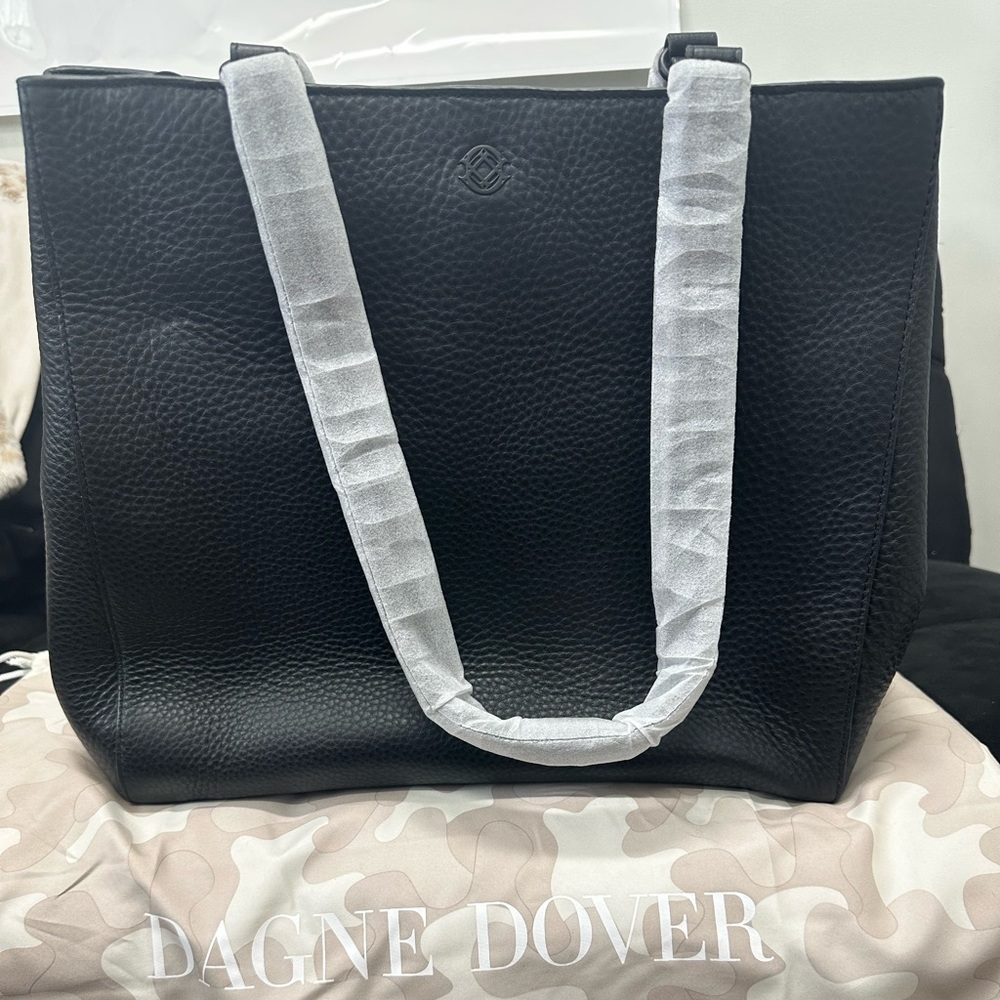 Allyn Leather Tote in color Onyx - Picture 4 of 5